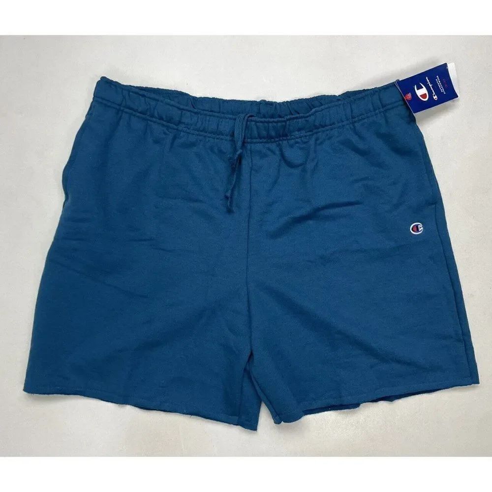 Champion Powerblend 6.5" Moisture Wicking Gym Sweat Shorts Women XXL Blue NWT